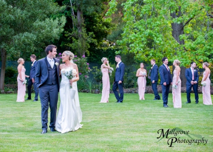 Bridal party in the gardens at Nathania Springs
