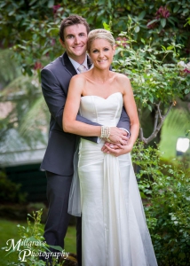 Bride and groom at Nathania Springs in the Dandenongs, Melbourne
