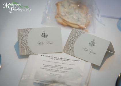 Placecards for bride and groom