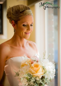Beautiful bride before her wedding