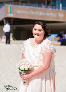 Beautiful smile from a bridesmaid at Carrum Beach