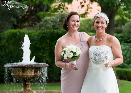 Beautiful bride and bridesmaid - at Ascot House