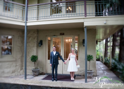 Bride and groom at an Ascot House Receptions wedding