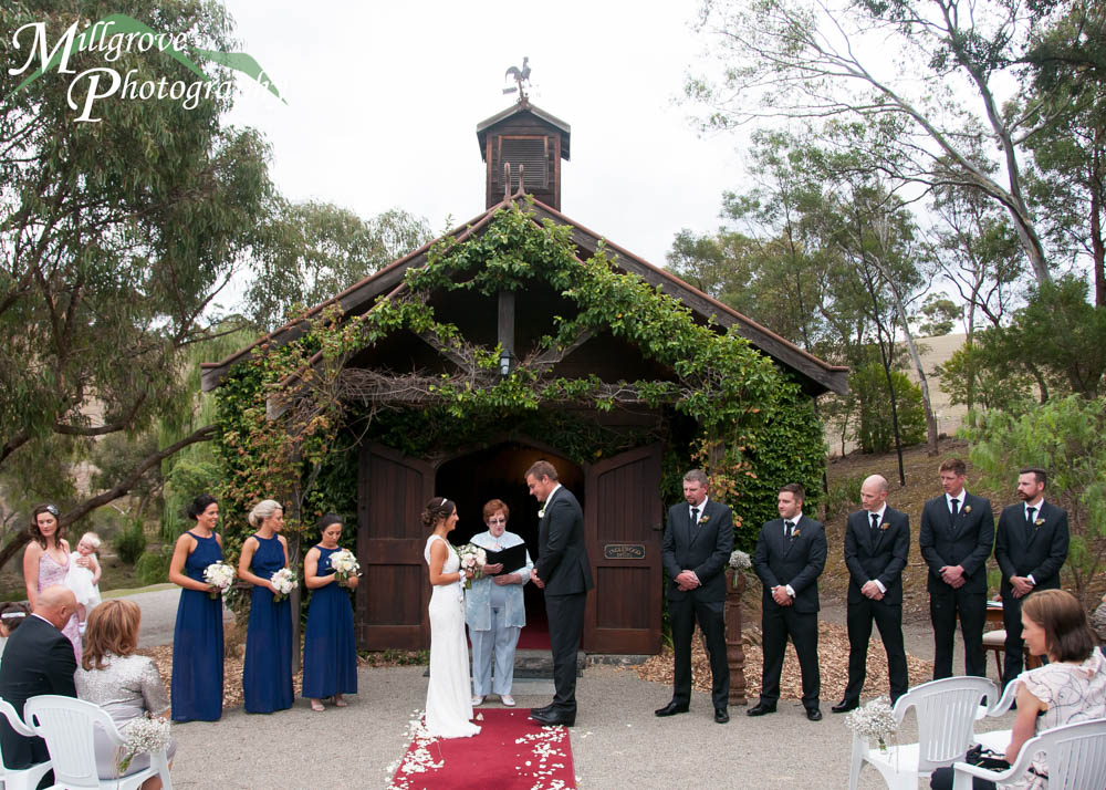 A wedding ceremony at Inglewood Estate