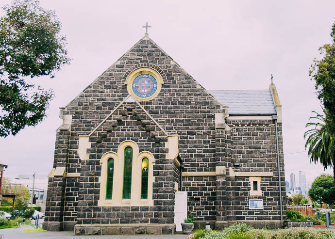 Stone church, St Joseph's Port Melbourne