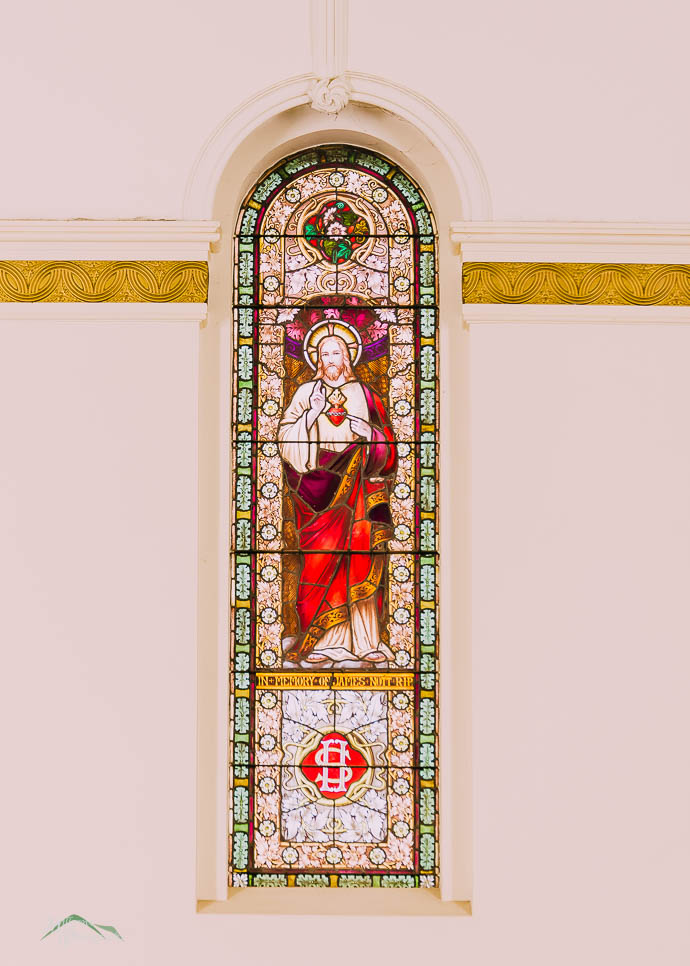 Stained glass window in Melbourne wedding