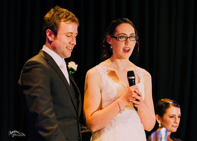 Wedding speeches at the Taylors Lakes Hotel