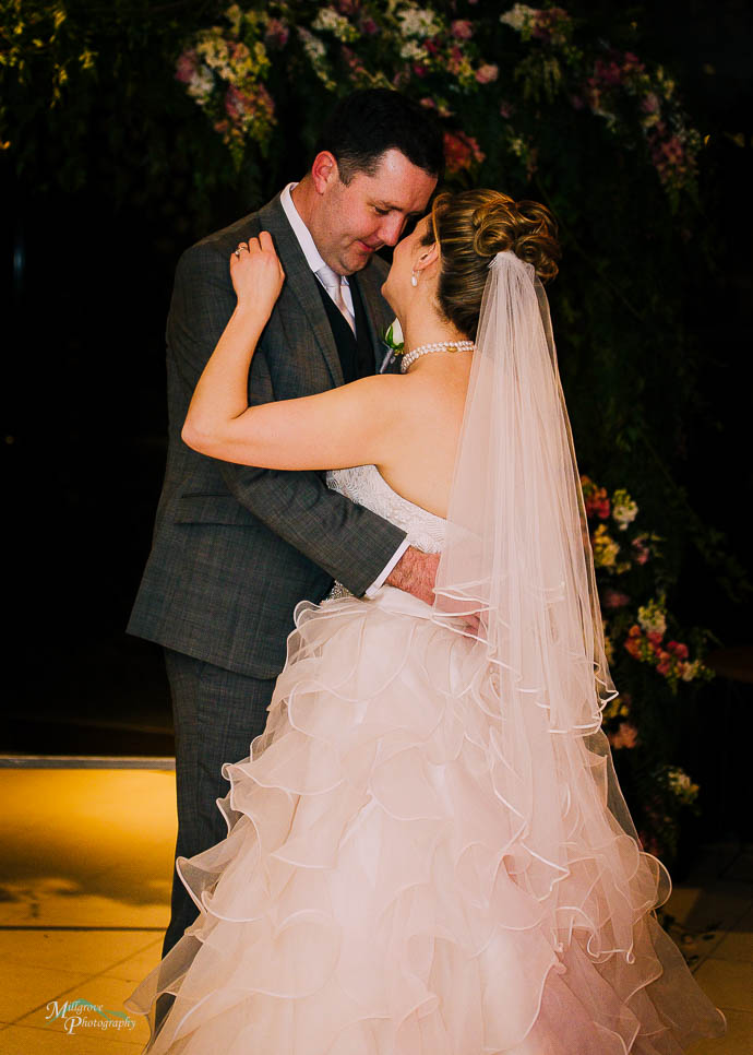 First dance together as bride and groom at The Deck, Circa - The Prince