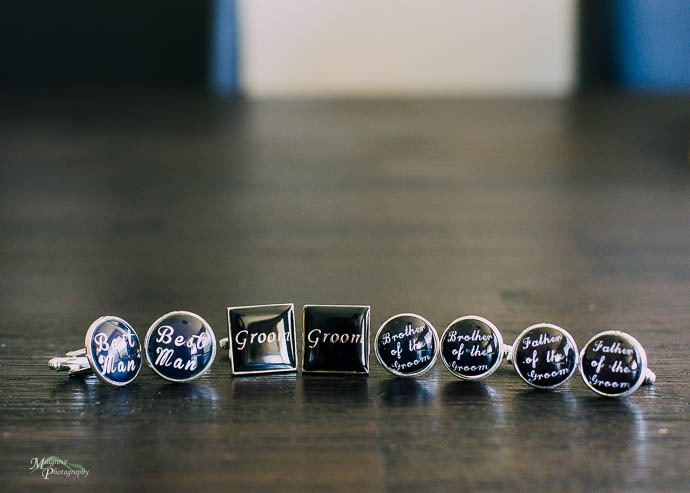 Cufflinks on a timber table
