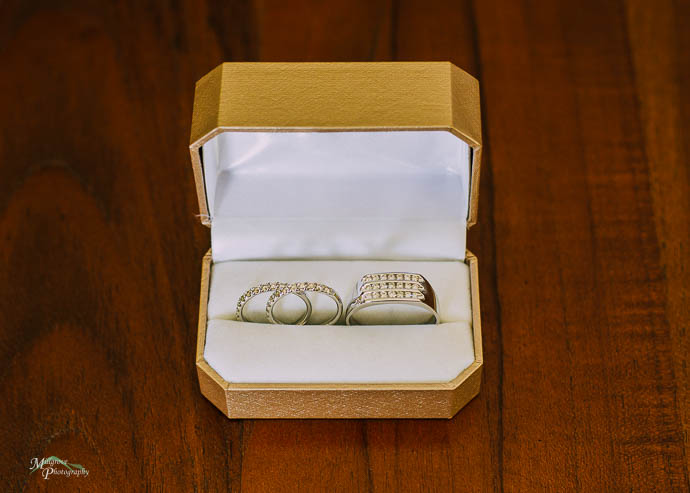 Wedding rings in box