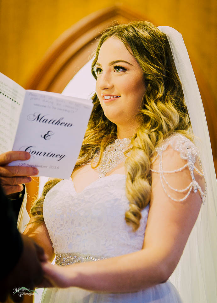 Wedding reception in the chapel at Ballara Receptions