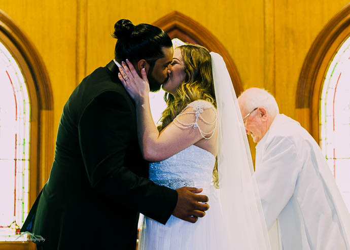 Wedding reception in the chapel at Ballara Receptions