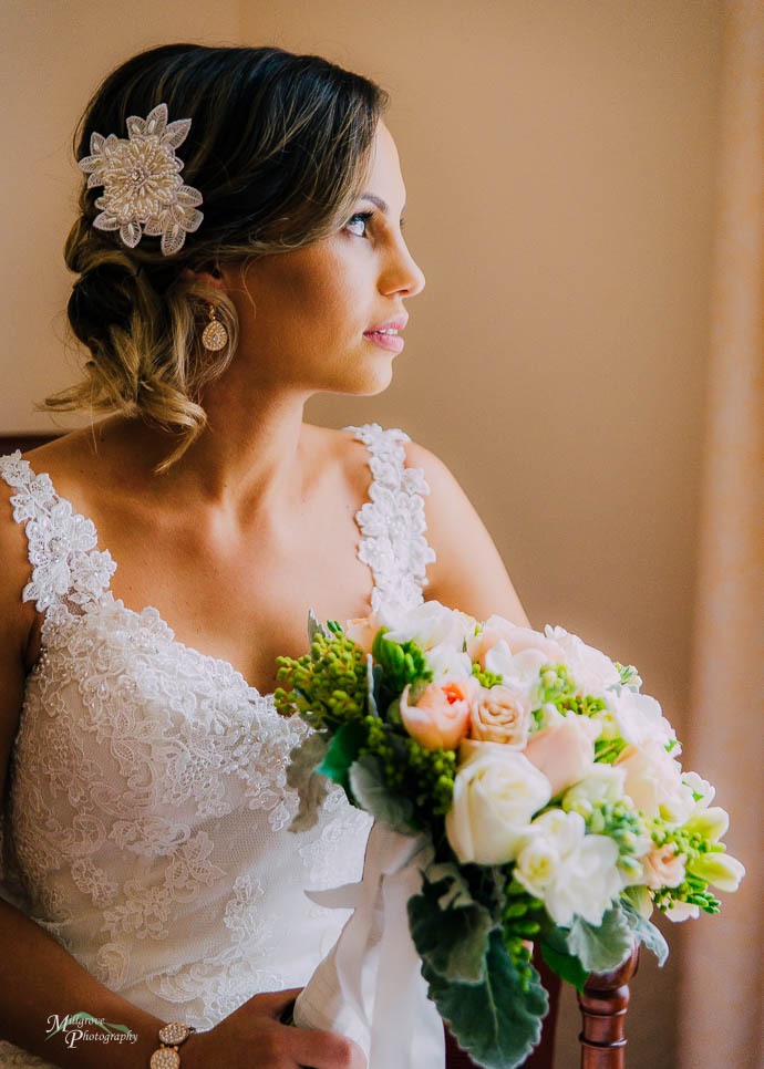 Soft-light portrait of bride