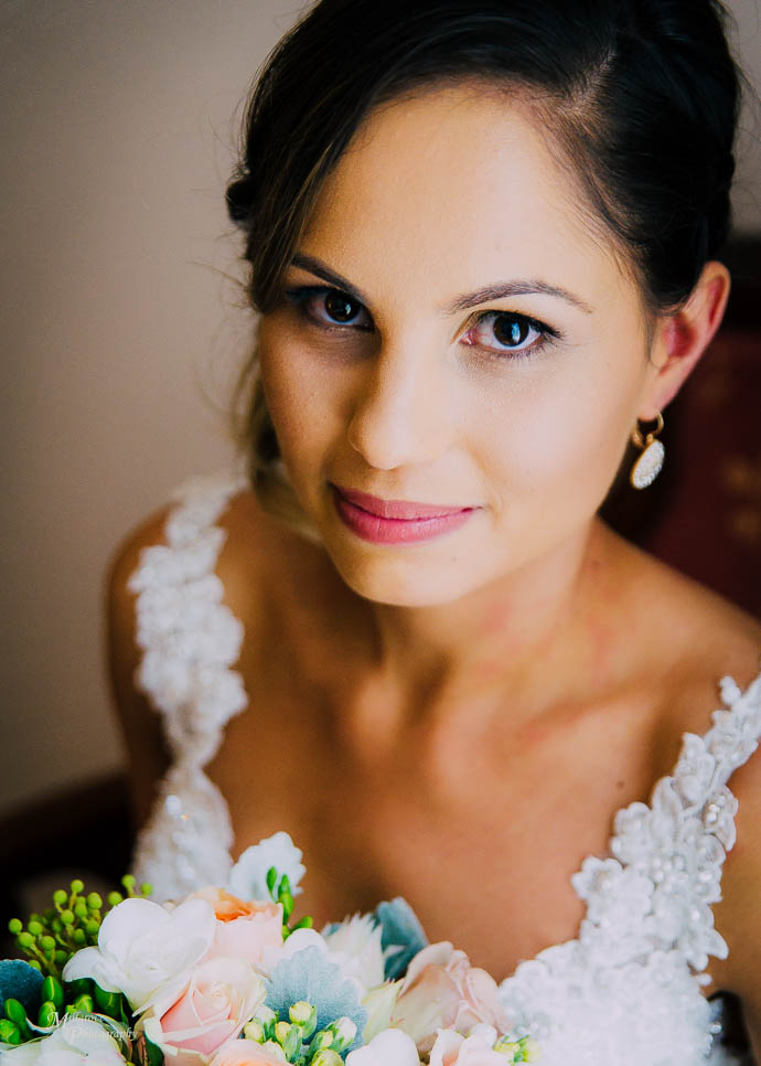 Soft-light portrait of bride