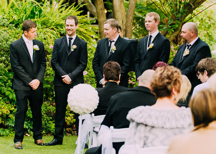 Wedding ceremony at Chateau Wyuna