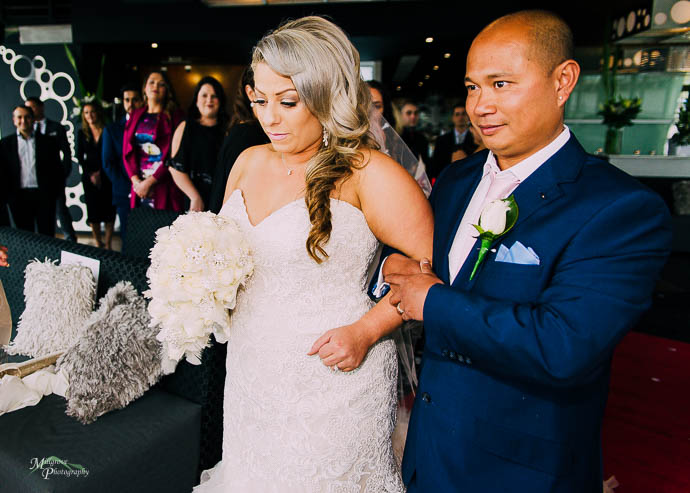 Wedding ceremony at All Smiles Melbourne Waterfront