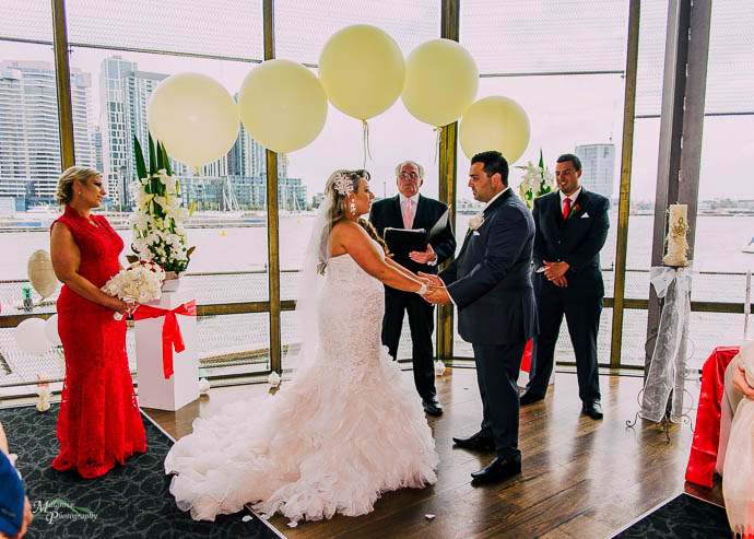 Wedding ceremony at All Smiles Melbourne Waterfront