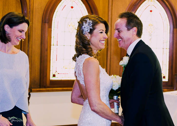 Bride and groom meeting at Ballara