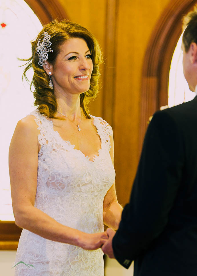 A smiling bride