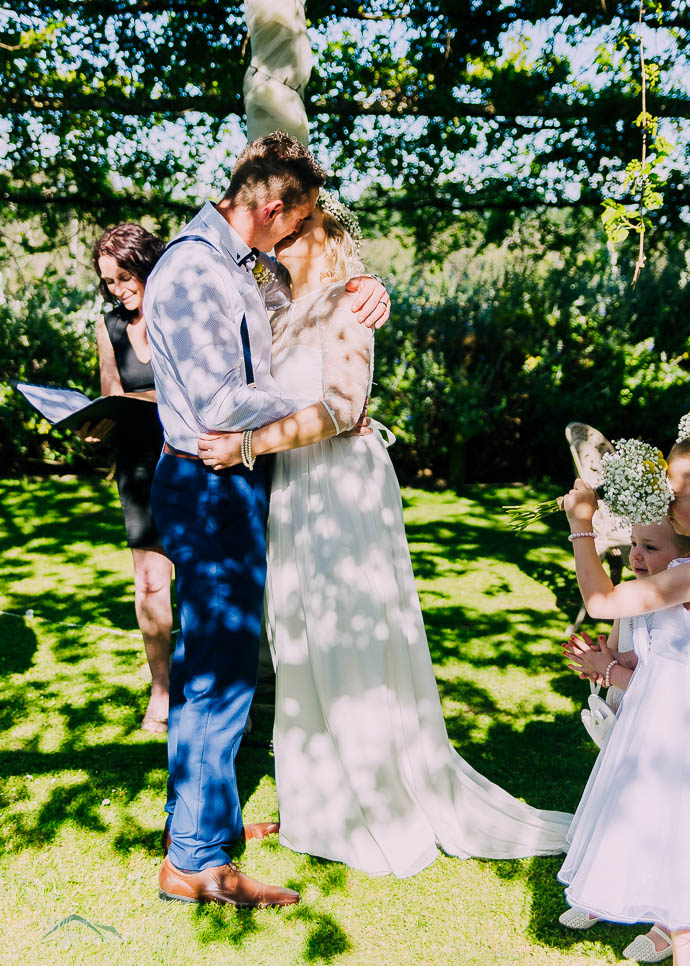 Wedding ceremony at Two Brookes Bistro, Lillydale Estate
