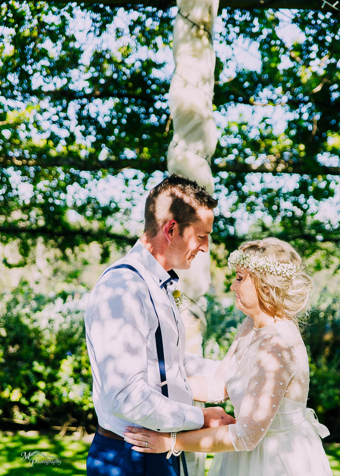 Wedding ceremony at Two Brookes Bistro, Lillydale Estate