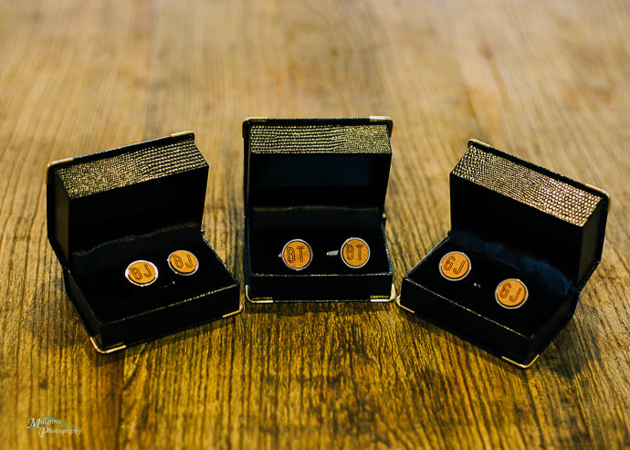 Cufflinks with individual letters on them for Groomsmen