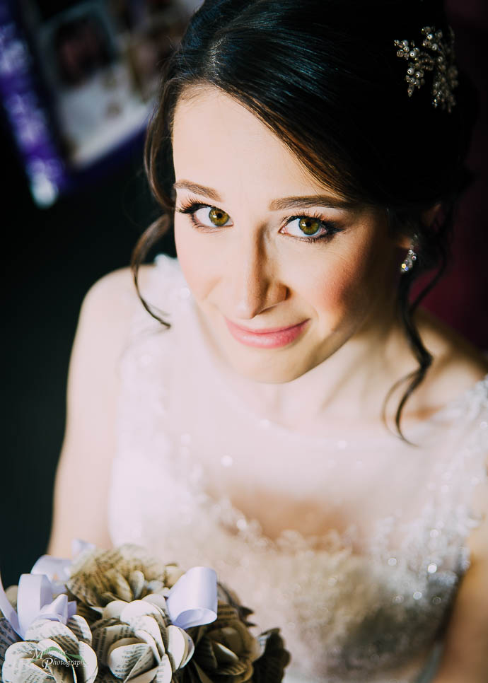 Portrait of Bride from above