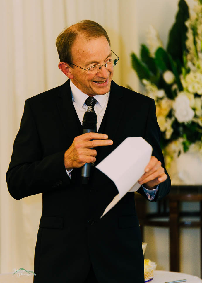 Father giving a speech at Marybrooke Manor, Sherbrooke