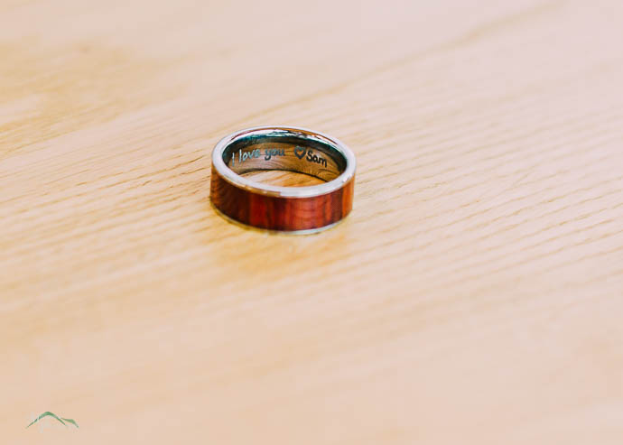 Wedding ring with inscription