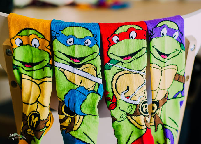 4 ninja turtle socks