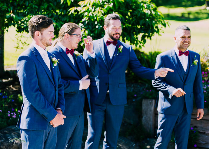 Groom and Groomsmen ready for the Bride at Warburton Golf Club