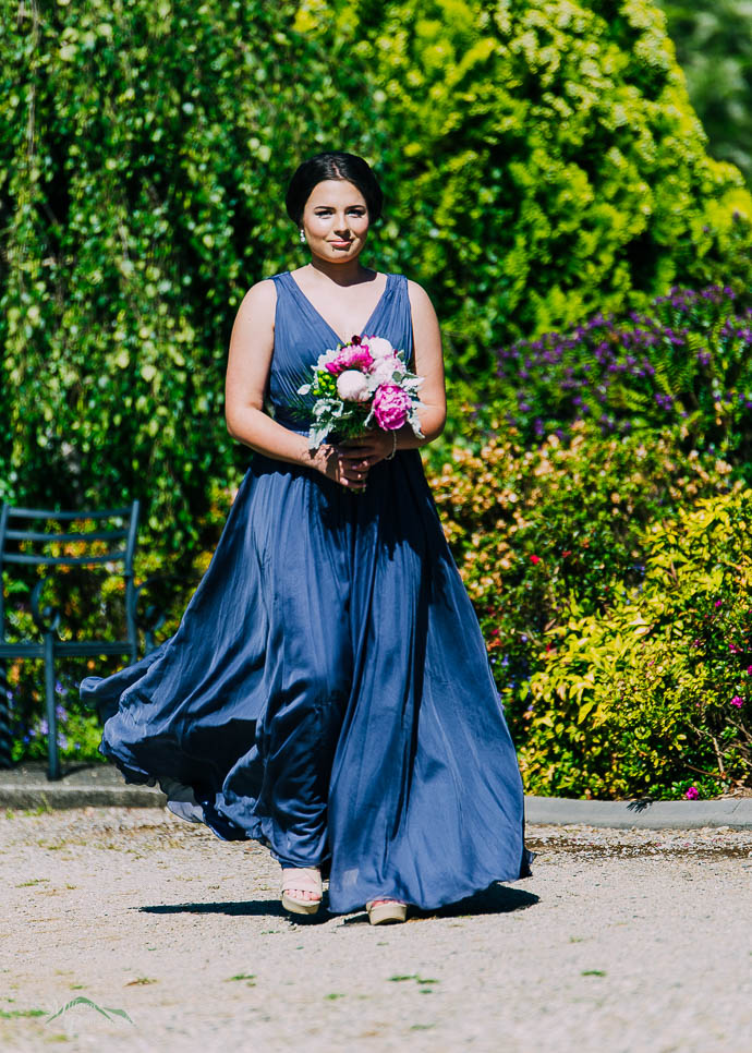 Bridesmaids walking down the aisle at Warburton Golf Club
