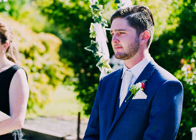 Groom waiting for the Bride at Warburton Golf Club