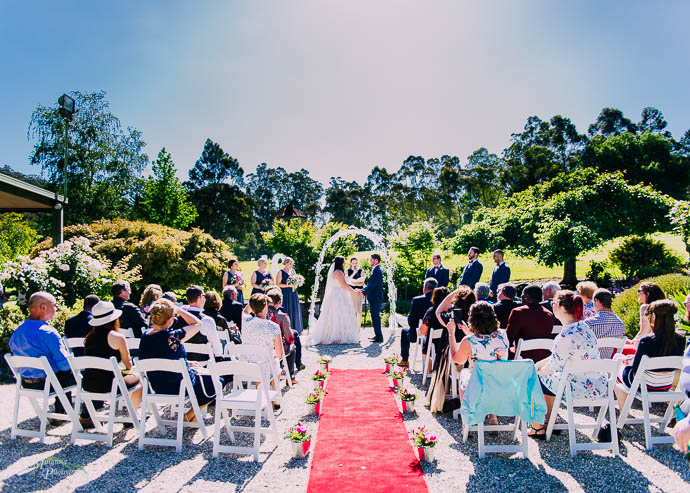 Wedding ceremony at Warburton Golf Club