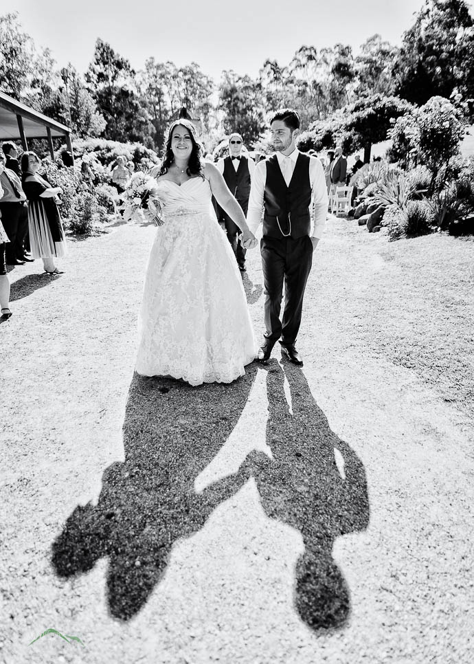 Walking down the aisle at Warburton Golf Club