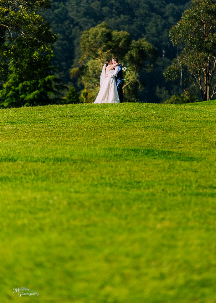 Portrait of Bride and Groom at Warburton Golf Club