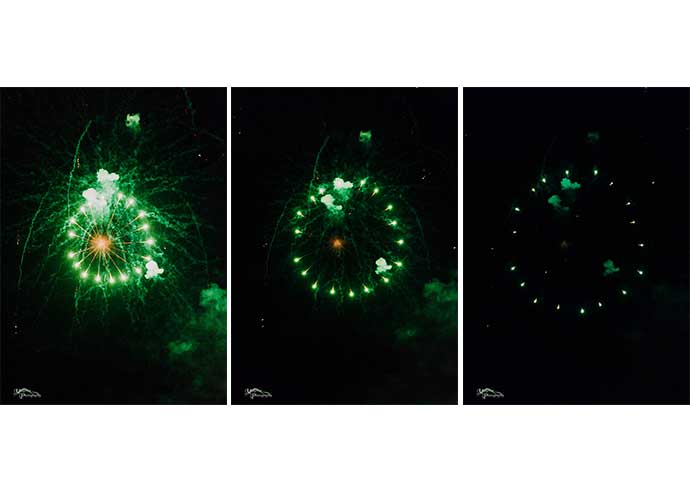 Firework in 3 frames