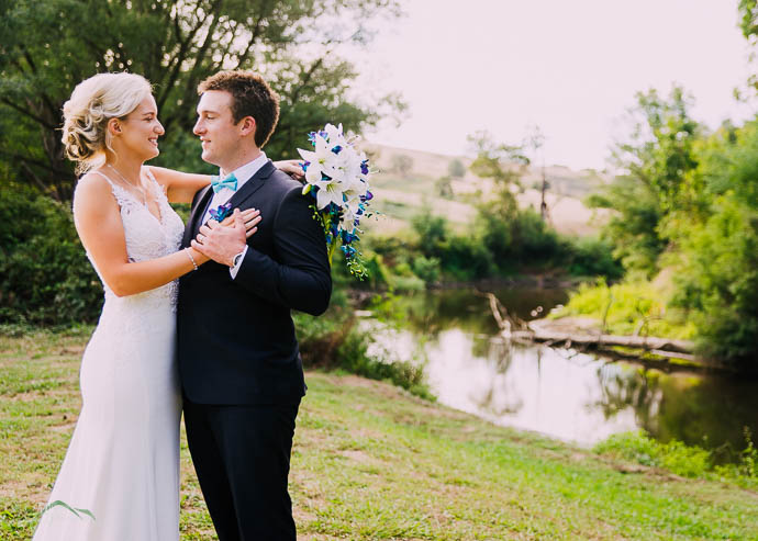 Bridal photographer of a bride and groom at a Riverstone Estate Wedding