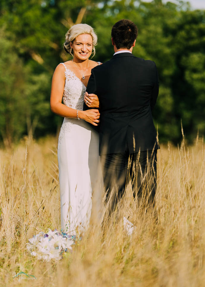 Bridal photographer of a bride and groom at a Riverstone Estate Wedding