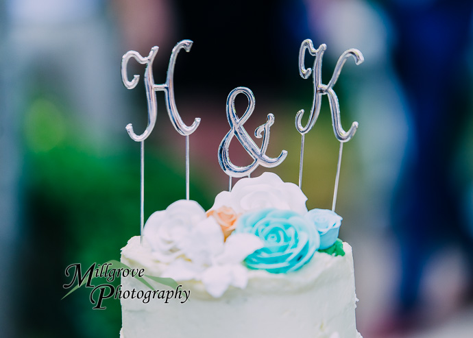 Guests celebrating with the bride and groom at their wedding