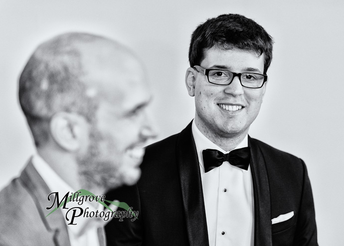 Portrait of groom smiling