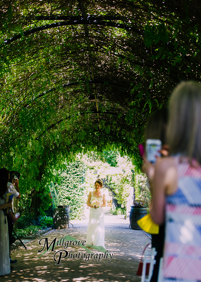 A wedding ceremony at Alowyn Gardens