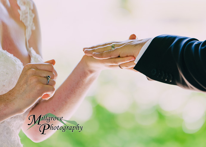 A wedding ceremony at Alowyn Gardens