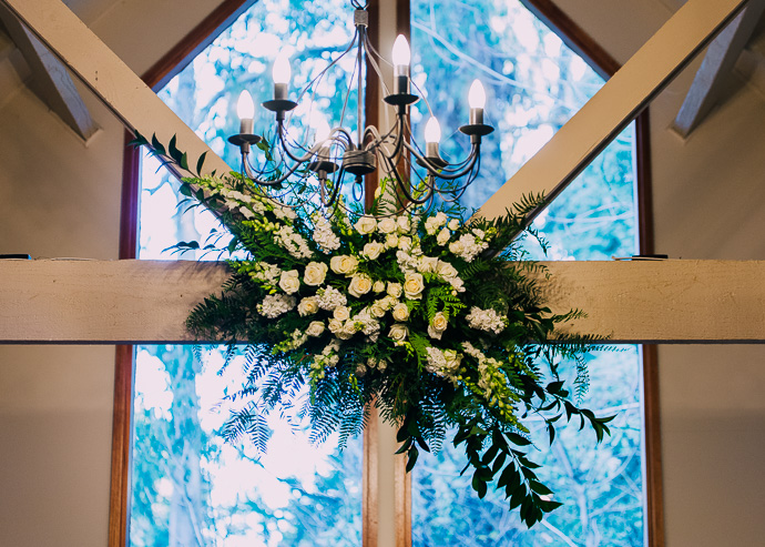 Flowers in a chapel