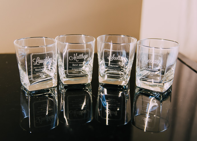 Glasses with names engraved on them