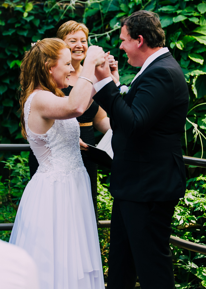 A bride speaking her vows