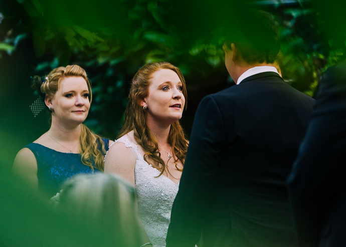 A bride speaking her vows