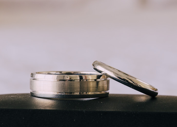 Wedding rings on a table