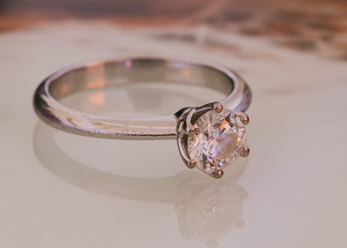 An engagement ring