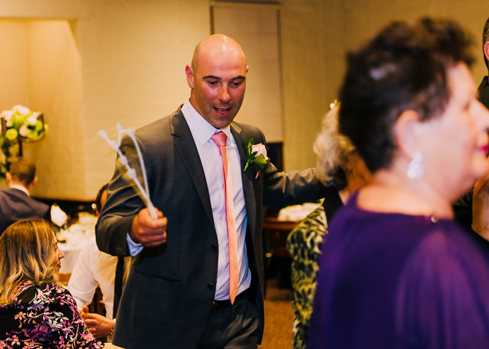 Guests dancing and enjoying a wedding reception